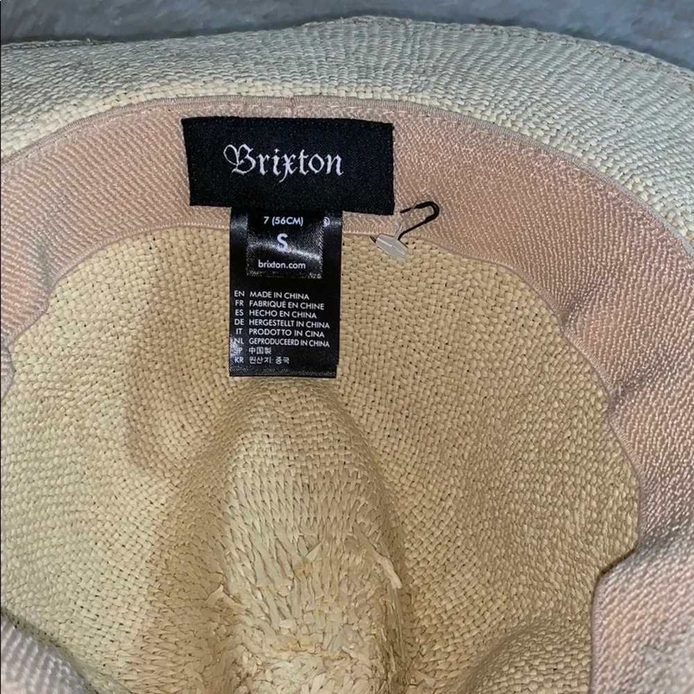 Brixton Natural Straw Fedora Hat